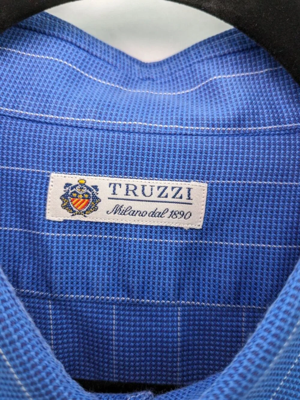 Truzzi Milano Pinstripe Dress Shirt Button‎ Up Old Money Italy Long Sleeve 16/48